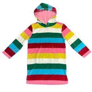 Mini Boden Terry Cloth Beach Towel Rainbow Striped Cover-up Dress